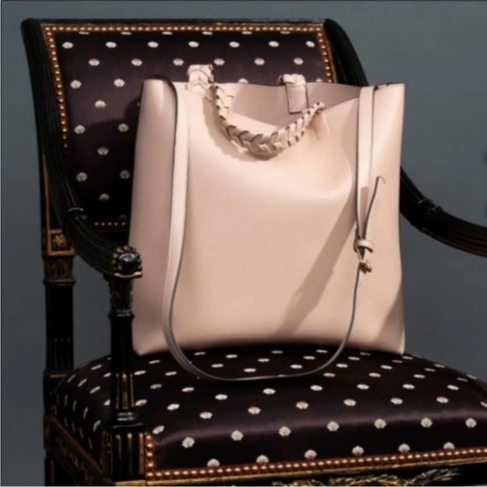 Jules Kae Vegan Leather Tote light beige